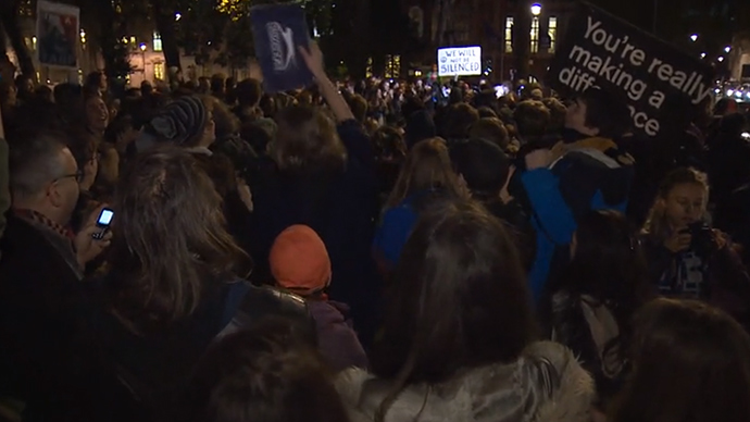 #OccupyDemocracy: Protesters hold Parliament Square despite arrests