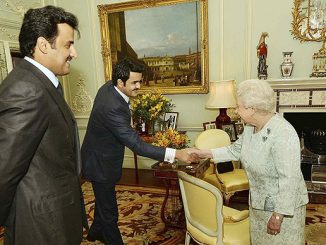 The Queen meets the Emir of Qatar as allegations rise of state funding ISIS