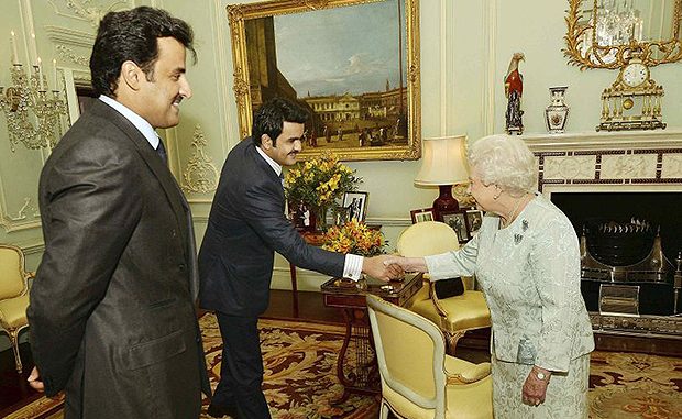 The Queen meets the Emir of Qatar as allegations rise of state funding ISIS