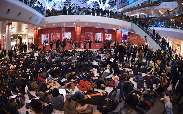 76 arrested at Eric Garner demonstration in London shopping centre