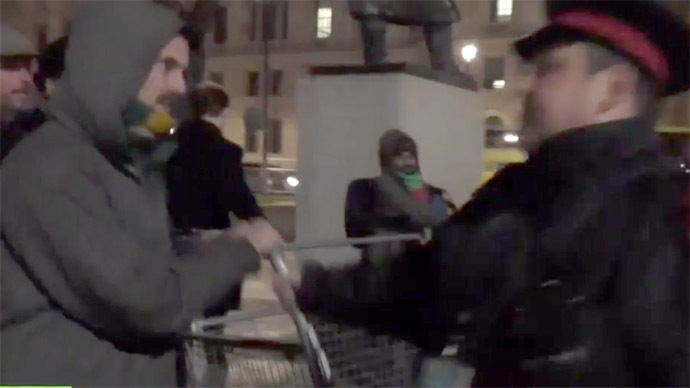 OccupyDemocracy activists reoccupy Parliament Square