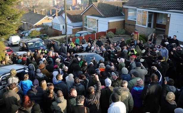 Hundreds of supporters block bailiffs from evicting 63-year-old cancer-sufferer