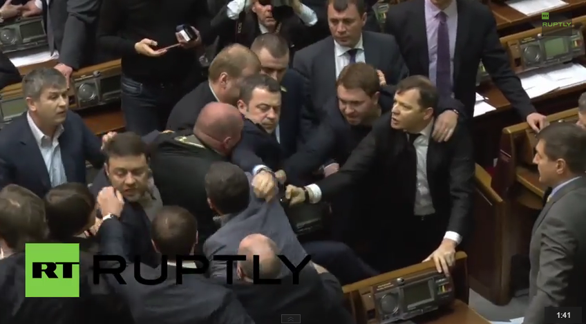 Ukraine Watch Rada ERUPT in mass brawl YouTube