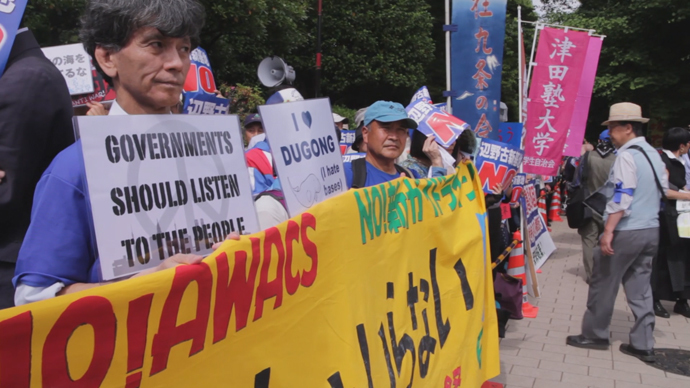 Thousands Protest New US Base Plan In Japan