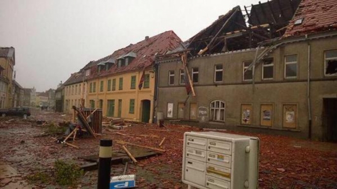 Damage after German tornado
