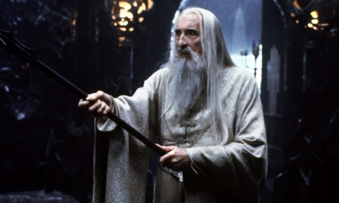 Christopher Lee as Saruman