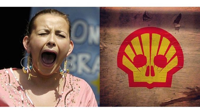 Charlotte Church protests Shell's arctic drilling by singing protest song