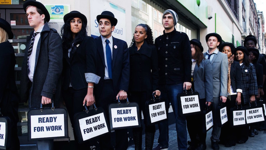 Britains unemployed youth are to be sent to work campas