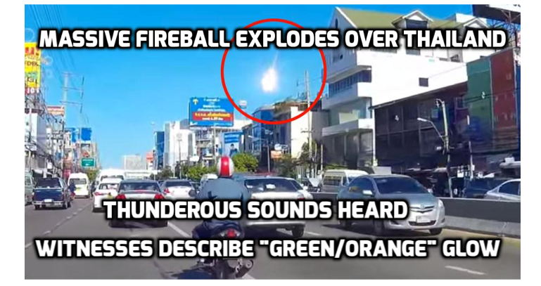 Thailand meteorite fireball