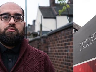 A student from Staffordshire University in England has been questioned by anti-terror police after being caught reading a terrorism related book in the student library