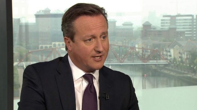 British PM David Cameron says he is prepared to "press the red [nuclear] button" if necessary