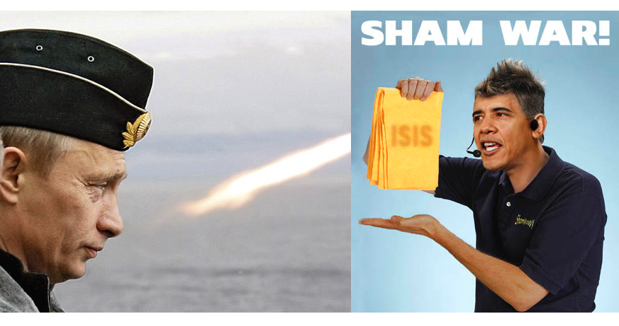 Russian President Vladimir Putin accuses the U.S. of creating and supporting terrorists in the Middle East