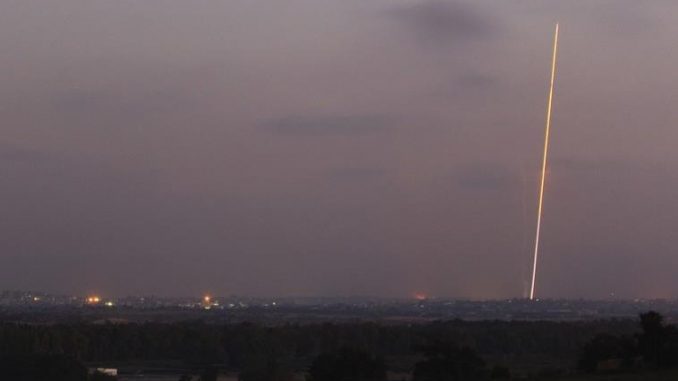 A rocket from Gaza has landed in southern Israel