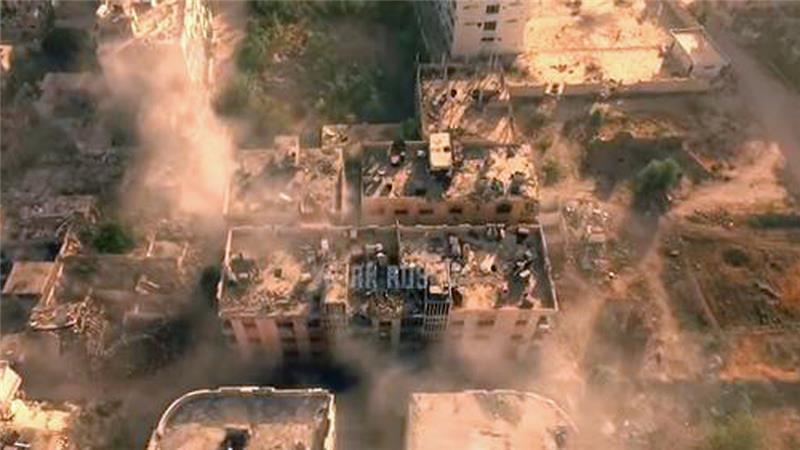 Russian drone footage shows devastation caused by ISIS mission