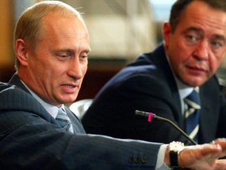 An associate of Russian President Vladimir Putin, Mikhail Lesin (pictured right), has been found dead in a hotel under suspicious circumstances