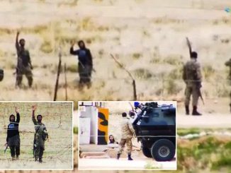 Turkish border guards are caught having a very friendly chat with ISIS militants