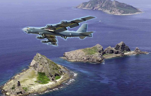 B-52 bombers flown over the disputed islands near China