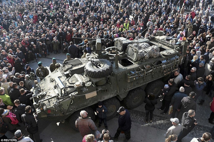 The US is increasing is military presence in eastern Europe, using 'Russian aggression' as its excuse