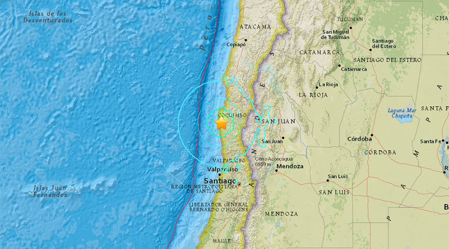 6.8 earthquake hits the Chilean coast