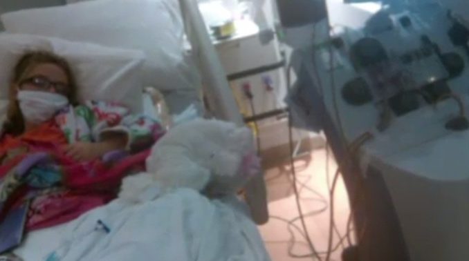 A family have said that a girl has become paralysed and lost her sight after receiving the flu shot