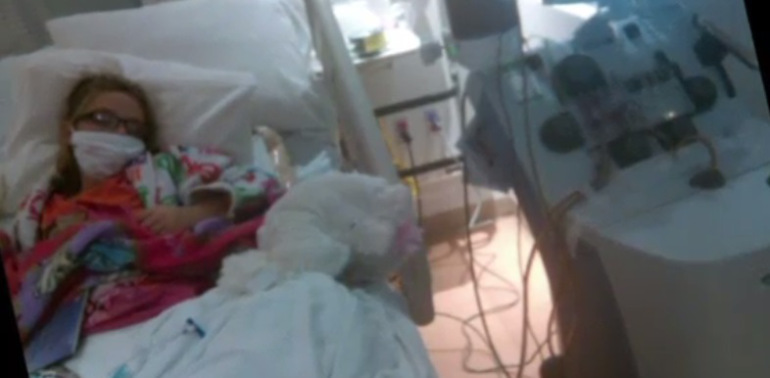 A family have said that a girl has become paralysed and lost her sight after receiving the flu shot