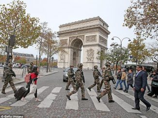 A large military exercise, or 'war games' , took place in Paris on the same day as the terrorist attacks