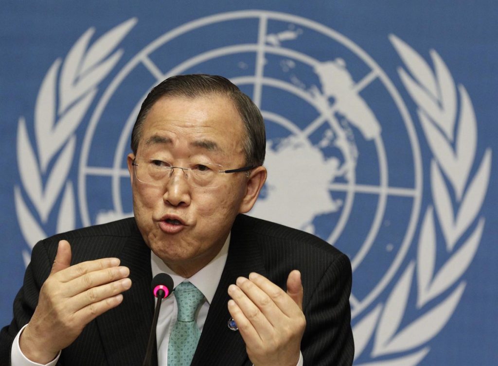 UN Secretary-General Ban Ki-moon has accused Israel of provoking Palestinian terrorism