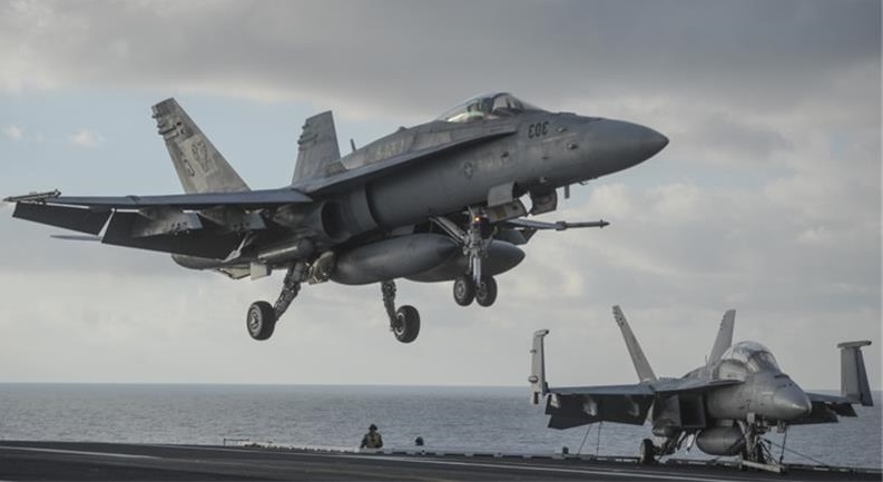 Russia say that 4 US warplanes were seen in the airspace at the time of the Syrian army attack