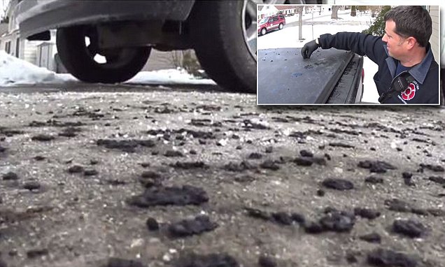 Weird black tar-like rain falls down in Michigan