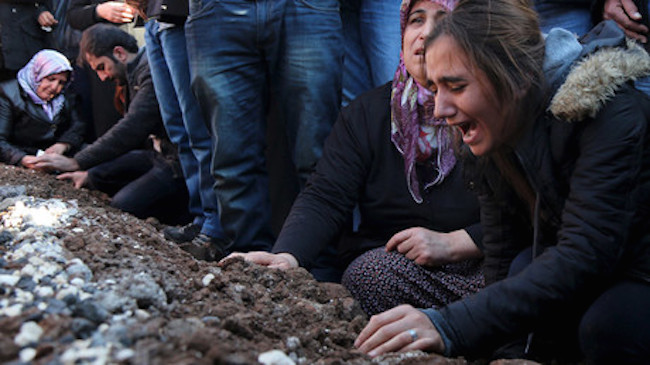 Horrific: Over 150 Kurds have reportedly been 'burned alive' by the Turkish military in a huge massacre