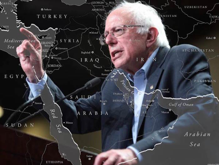 Bernie Sanders says he will completely reverse U.S. Middle East policy if elected President