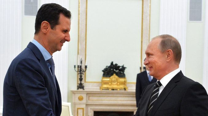 Vladimir Putin congratulates Syrian President Assad on defeating ISIS