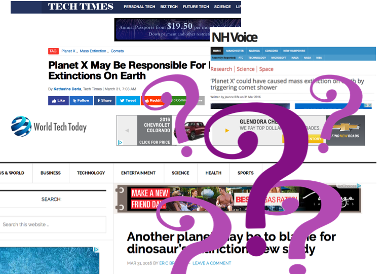 Planet X - mainstream media say mysterious Planet could cause mass extinctionsPlanet X - mainstream media say mysterious Planet could cause mass extinctions