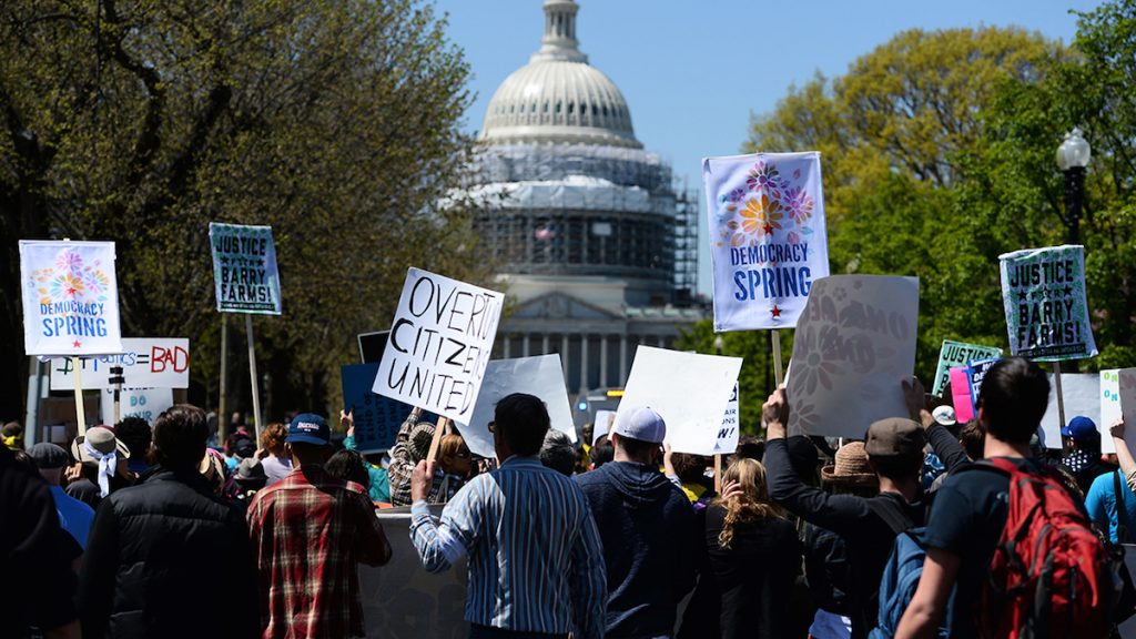 Thousands of protestors take storm Washington D.C. amid a complete media blackout of the protests