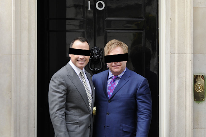 Lawyers for Elton John and husband David Furnish have launched an aggressive campaign to silence media outlets from naming the famous pair in an attempt to prevent details of their celebrity threesome scandal from going viral online.