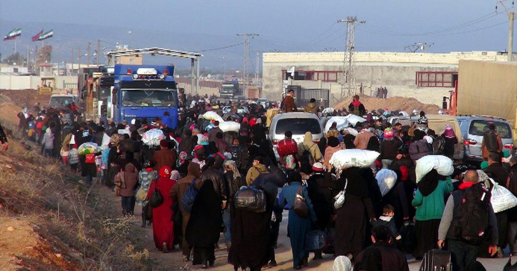 Syrian refugees-Turkish border