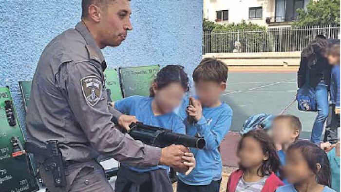 Israel police teach young school kids how to kill