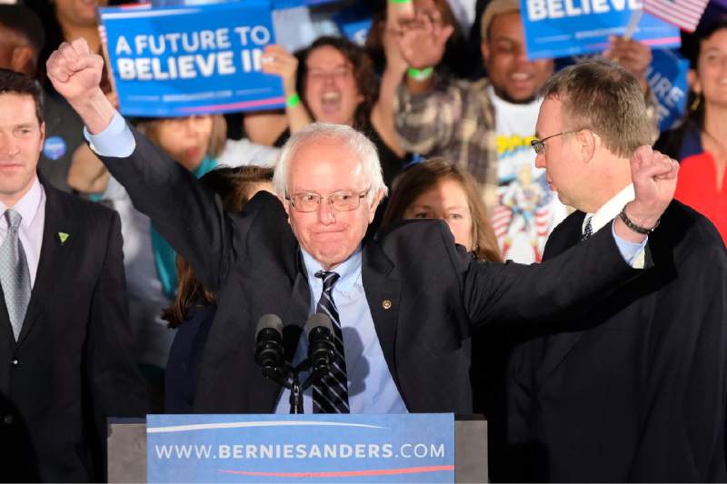 Bernie Sanders vows not to give up his bid for Democratic nominee
