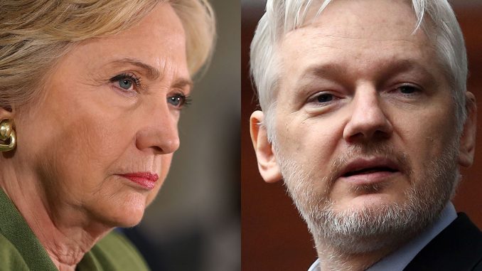Assange says that Wikileaks emails show that Hillary Clinton funded ISIS in Syria in order to oust President Assad