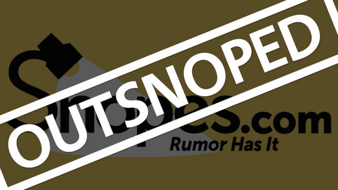 Snopes has been caught lying again, proving that it has a political and partisan agenda and that it is willing to mislead and deceive its readers in order to advance the cause of Hillary Clinton and the Democratic Party establishment.