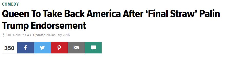 Queen Elizabeth taking America back