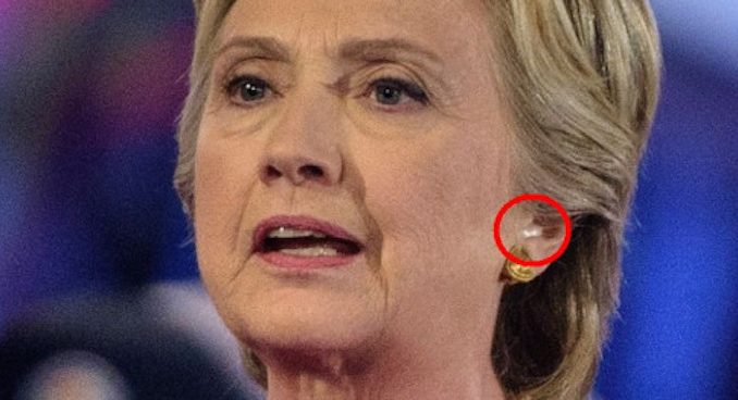 Hillary Clinton caught wearing ear piece during NBC townhall