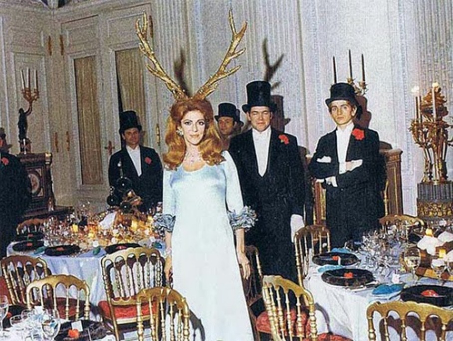 In 1972 Marie-Hélène de Rothschild hosted a satanic ceremony in one of the Rothschild's enormous, secretive mansions. Photographs of this were leaked on the internet.