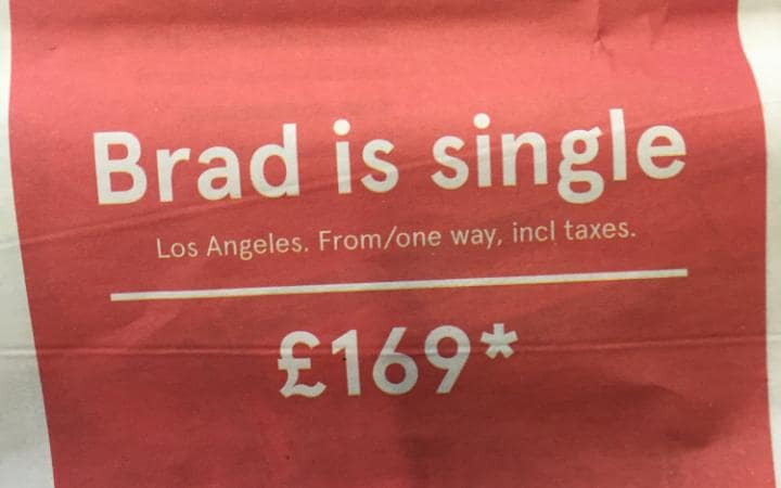 Norwegian Airline Cash In On Brangelina's Split