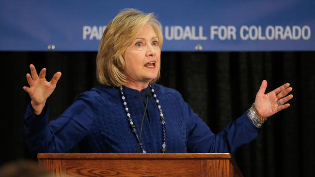 Hillary Clinton campaigning in Colorado.