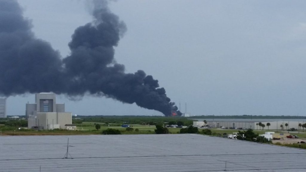 SpaceX Rocket Explodes During Test Firing At Cape Canaveral