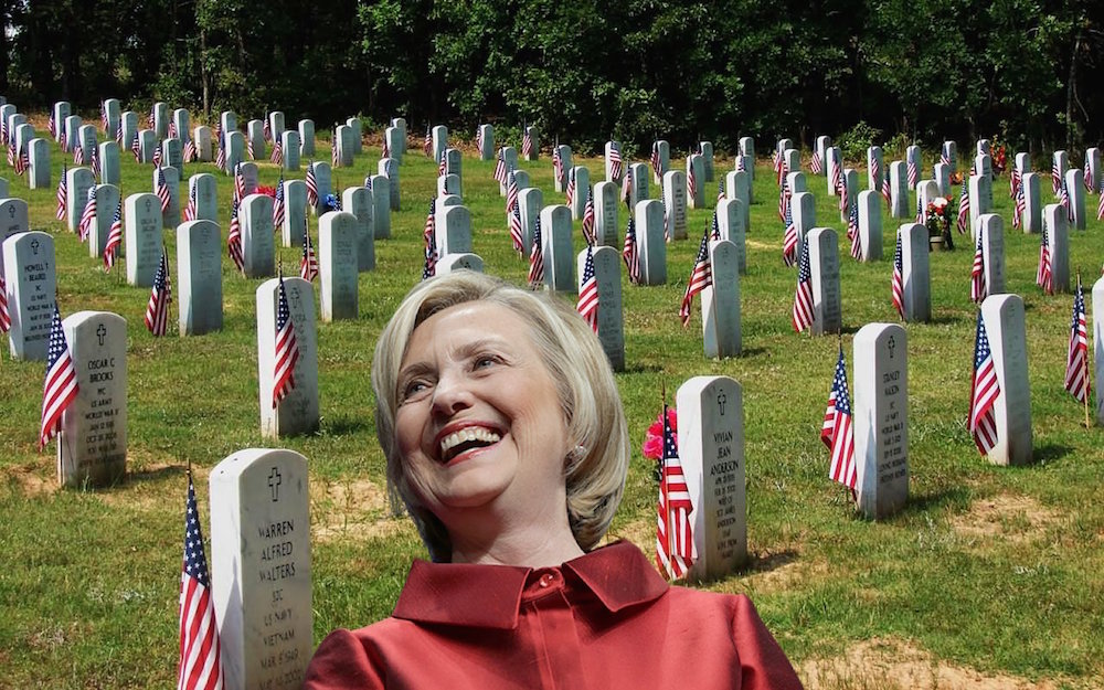 A Democrat voter registration group has been caught filing Hillary Clinton applications on behalf of 19 dead people, including a WWII veteran.