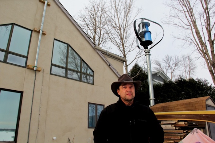 Man arrested after using wind turbine on his own private property