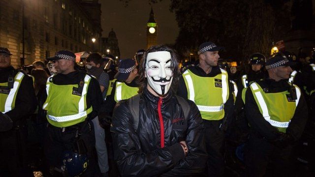 million mask march London