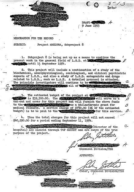 MKUltra memorandum.